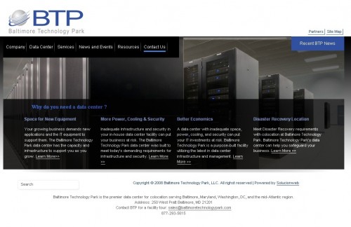 BTP Landing Page before changes