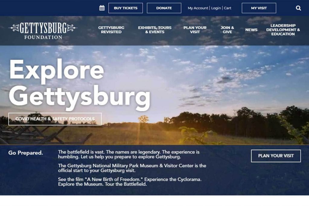 Gettysburg Foundation website