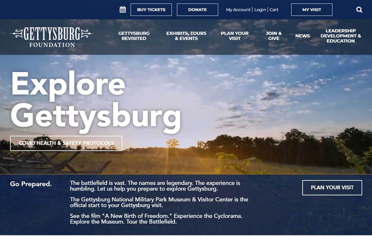Gettysburg Foundation website