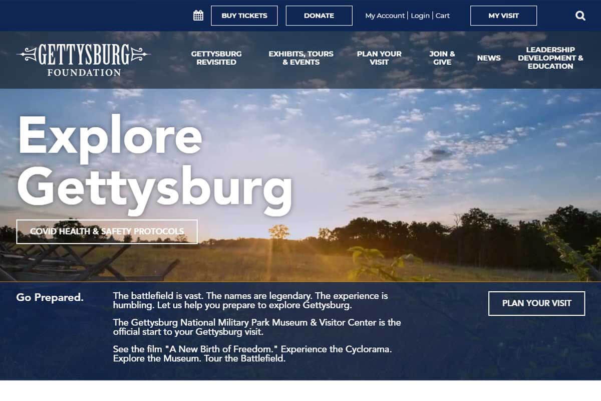 Gettysburg Foundation website
