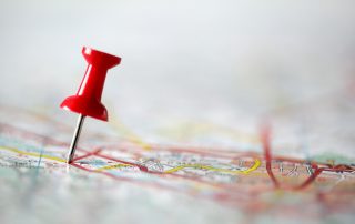 Pushpin in a map, symbolizing Google local pin maps. Google Business listings are valuable for amplifying brand and improving local search visibility.
