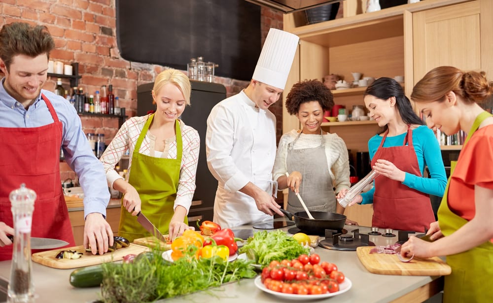 Chef from a local restaurant conducting a cooking class. Promotion of local events can raise awareness, increase site visits and even improve local rankings.