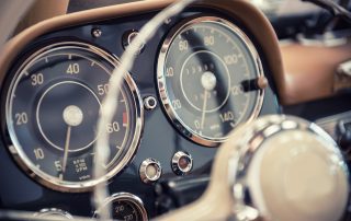 Vintage car dashboard