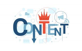 content typography with king crown