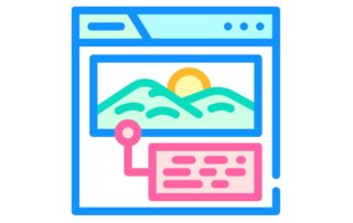 illustration showing an alt tag/alt text behind a website image